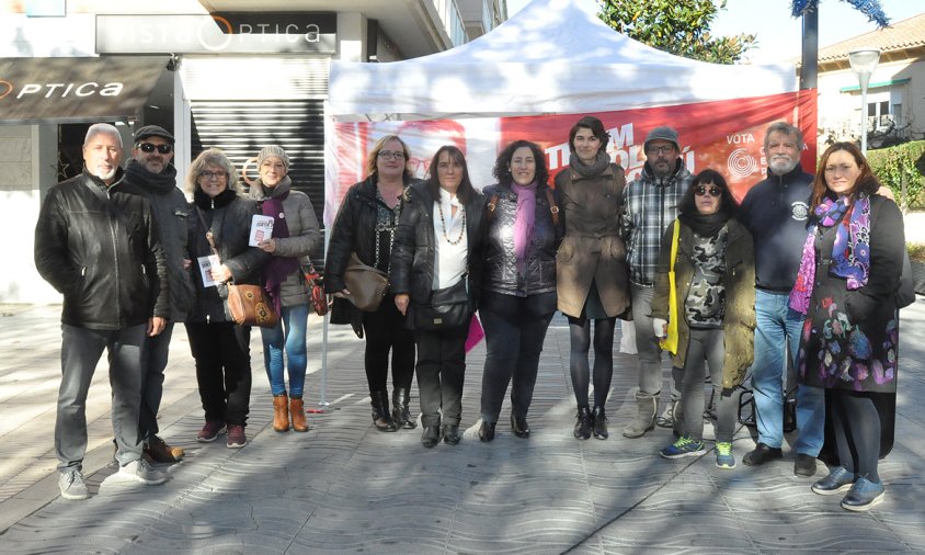 Acte d\'En Comú Podem, el passat diumenge a la plaça de Mossèn Joan Batalla
