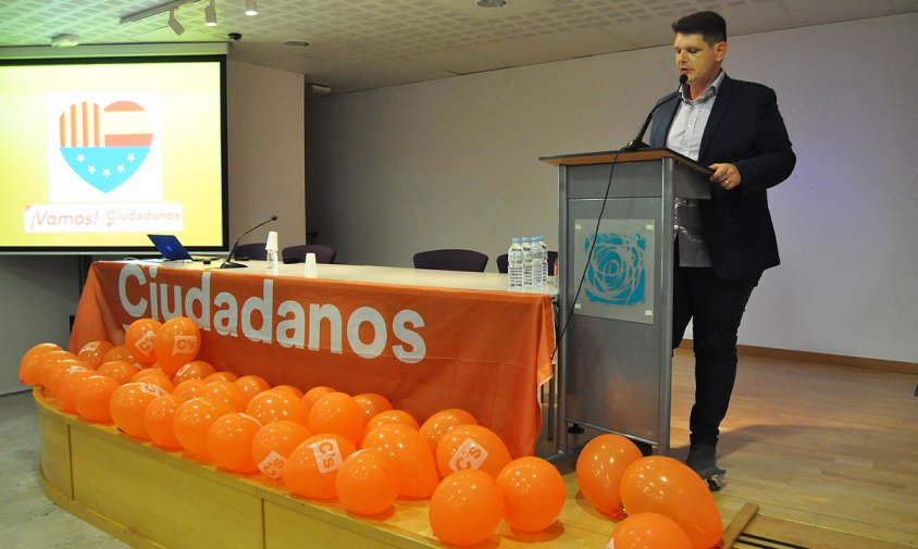 Juan Carlos Romera, aquest passat divendres, a l'acte de Ciutadans celebrat al Centre Cultural, aquest passat divendres