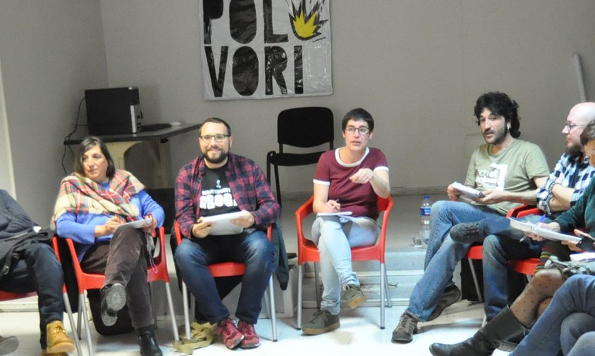 Imatge d'una assemblea oberta de la CUP, el passat mes de febrer