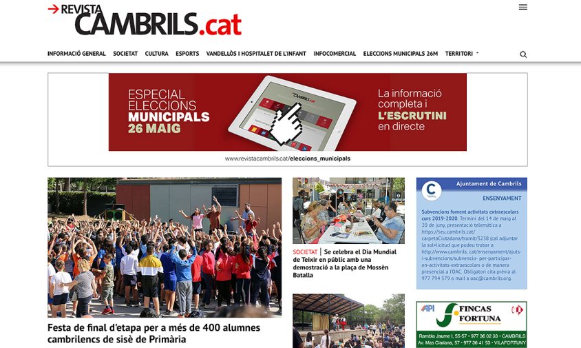 Revista Cambrils porta més de 23 anys de presència a Internet