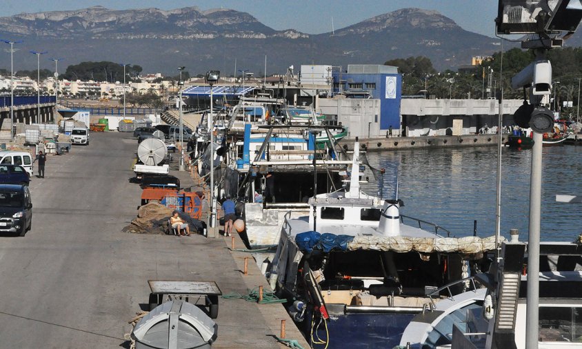 Barques de l'arrosegament a port, en època de veda