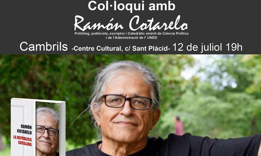 Cartell del col·loqui amb Ramón Cotarelo