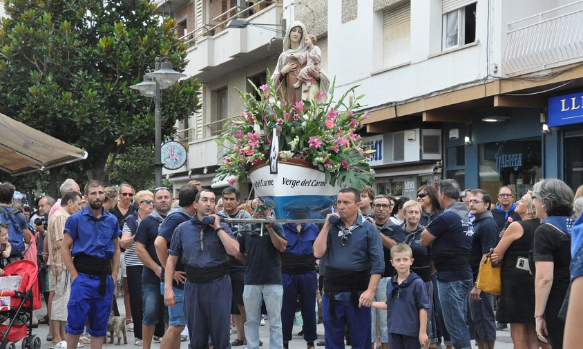 Imatge de la processó de la Mare de Déu del Carme de l'any passat