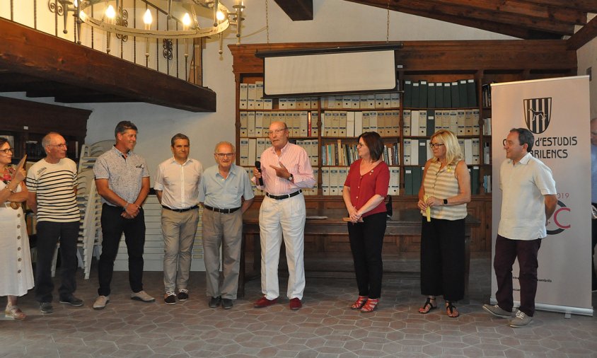 Acte d'inaguració de l'exposició, el passat divendres al vespre, al Museu Molí de les Tres Eres