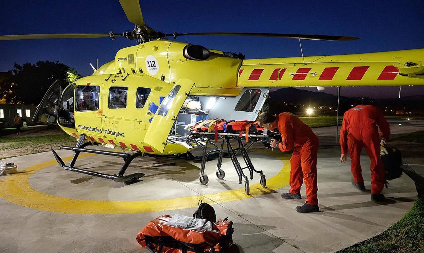 Imatge de l'helicòpter medicalitzat del SEM