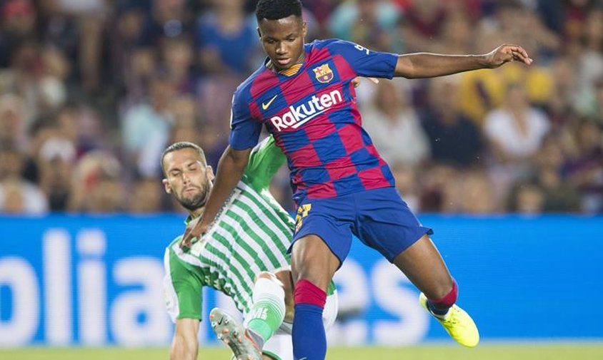 Ansu Fati, aquest passat diumenge, en el partit davant el Betis