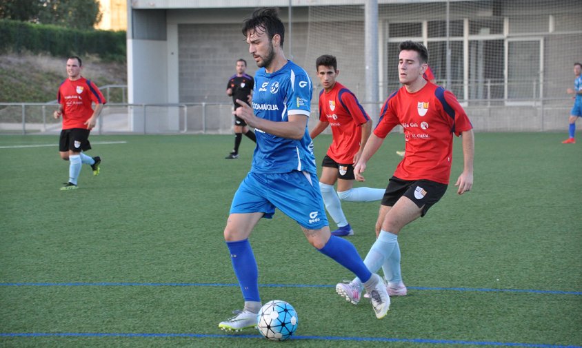 IMatge del Cambrils Unió en un partit d'aquesta pretemporada