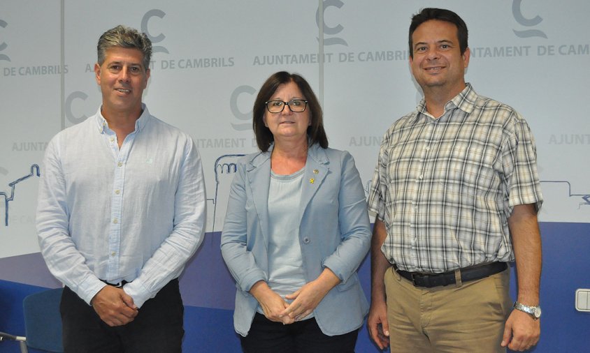 Lluís Abella, Camí Mendoza i Oliver Klein van presentar el PAM 2019-2023, ahir al matí