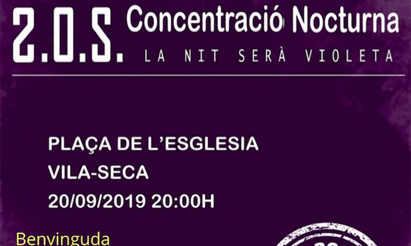 Cartell de la concentració feminista convocada a Vila-seca