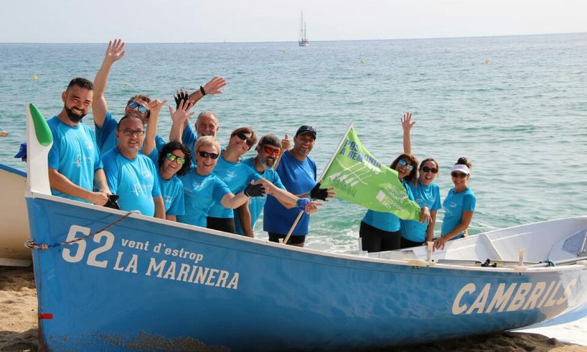 Grup de vogadors cambrilencs que van participar a la regata