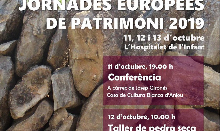 Cartell de les Jornades Europees de Patrimoni a l'Hospitalet de l'Infant