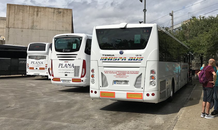 Estació de busos abans de la sortida cap a Barcelona, el passat 11 de setembre