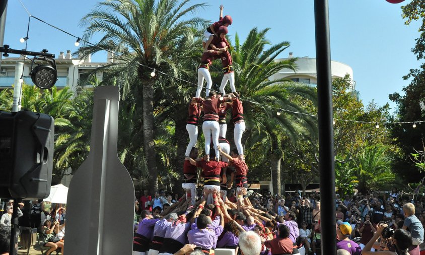 Darrera actuació castellera dels Xiquets de Cambrils, el passat 13 d'octubre, a la Mostra de vi i gastronomia de Cambrils