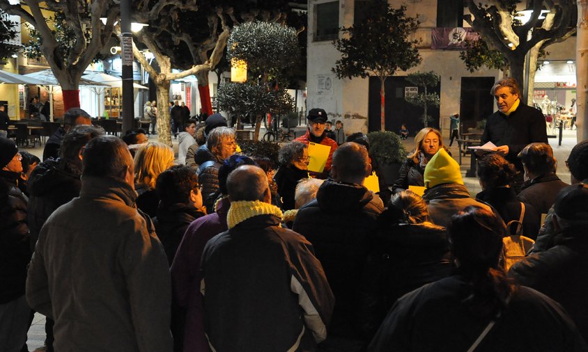 La concentració es va fer el passat dissabte al vespre a la plaça de l\'Església de Sant Pere
