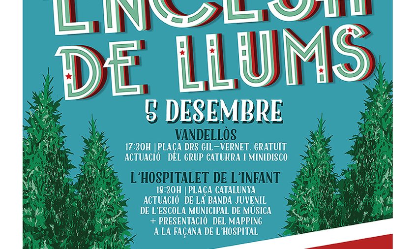 Cartell de l'encesa de llums de Vandellós i l'Hospitalet de l'Infant