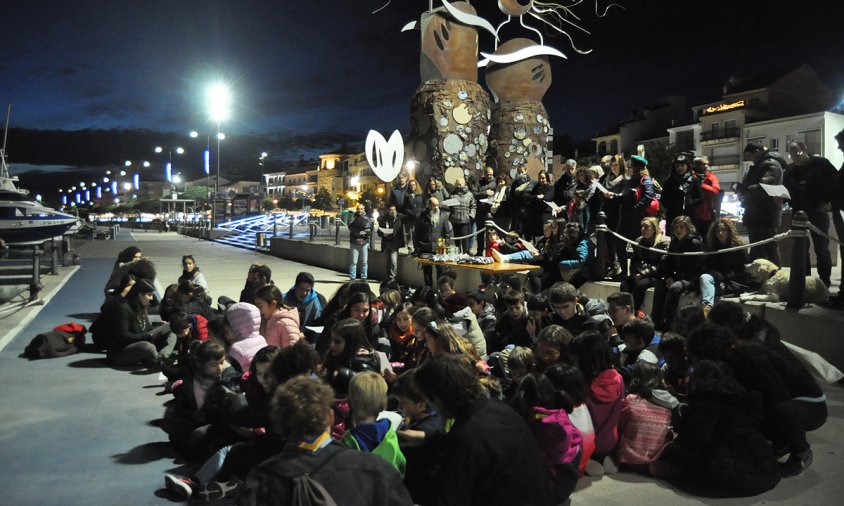 Cantada de nadales dels escoltes, el passat dissabte a la tarda, al Port