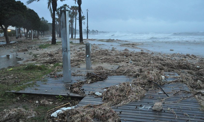 Aspecte del passeig litoral de ponent, ahir a la tarda