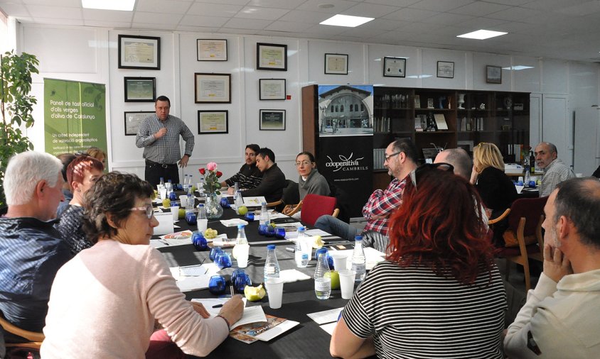 El curs d'iniciació al tast d'olis es va fer el passat dissabte a la Cooperativa Agrícola