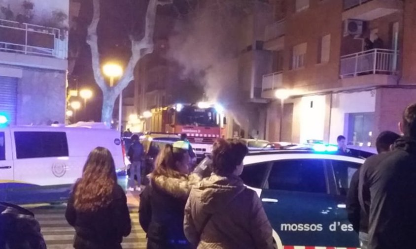 L'incendi va afectar els baixos del número 6 del carrer de Joan Maragall