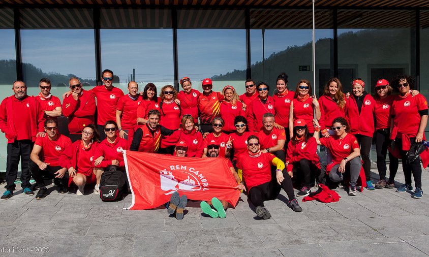 Grup de vogadors del Club Rem Cambrils participants a Orio