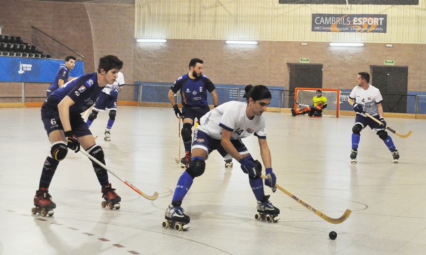 Imatge d'arxiu d'un partit del Cambrils CH, aquesta temporada