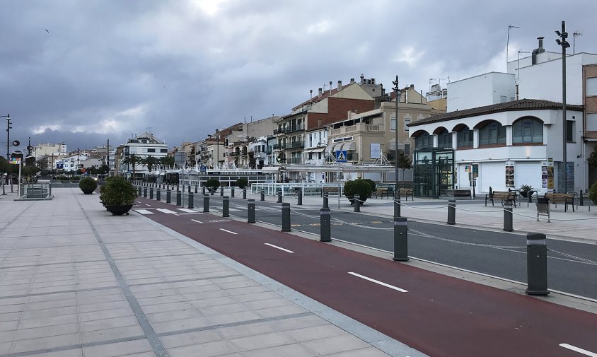 Imatge del port de Cambrils completament desert