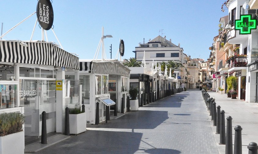 Carrer del Consolat de Mar, aquest passat diumenge