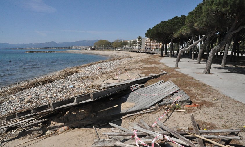 Aspecte d'un tram costaner cambrilenc, a la zona del Cavet, aquest passat diumenge