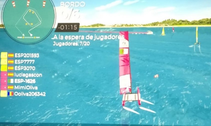 Imatge de la regata virtual a través de l'aplicació Virtual Regatta In-Shore