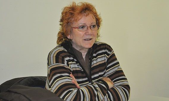 Claudia Truzzoli, durant el taller celebrat ahir a la tarda al centre Les Basses