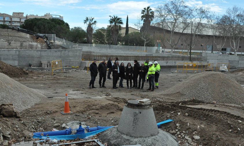 Moment de la visita d'obres a la zona de l'antiga N-340