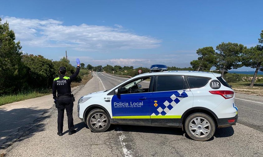 Imatge d'un control policial a Mont-roig del Camp