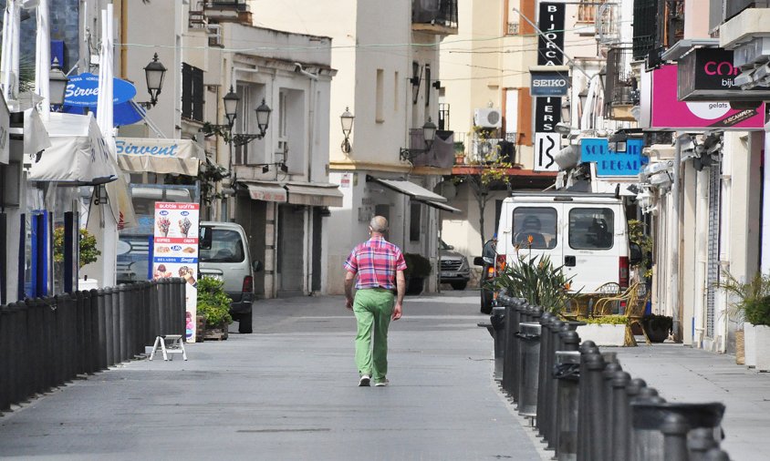 Aspecte d'un tram del carrer del Consolat de Mar, aquesta setmana