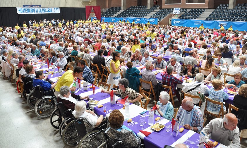 Imatge del dinar de l'Homenatge a la Vellesa de l'any passat, celebrat el 2 de juny de 2019