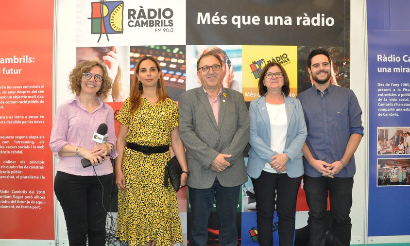 Estand de Ràdio Cambrils a la Fira de l'any passat, el dia de la inauguració del certamen