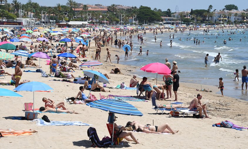 Imatge de la platja del Regueral, aquest passat mes de juny