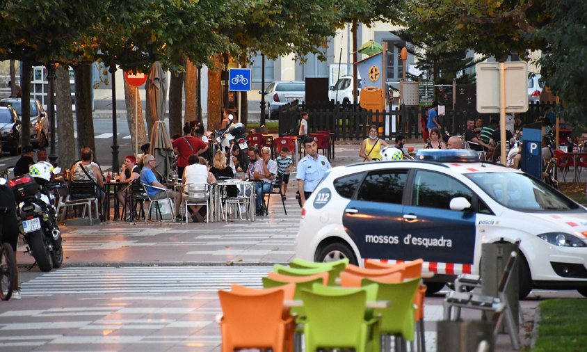 Aspecte del passeig de l'Estació, ahir al vespre