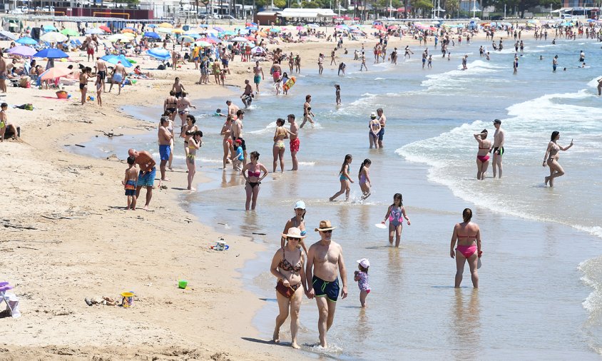 Platja del Regueral, a principis d'aquest estiu