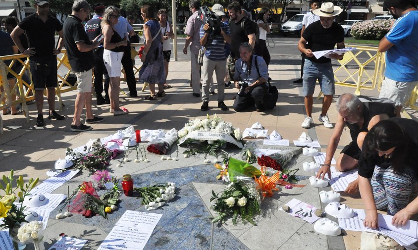 Imatge del memorial de l'atemptat del 18-O, l'any passat en commemoració del segon aniversari