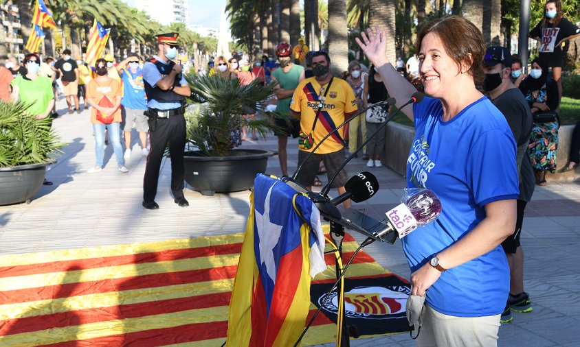 Elisenda Paluzie, presidenta de l'ANC, en un moment del seu parlament, ahir a Salou