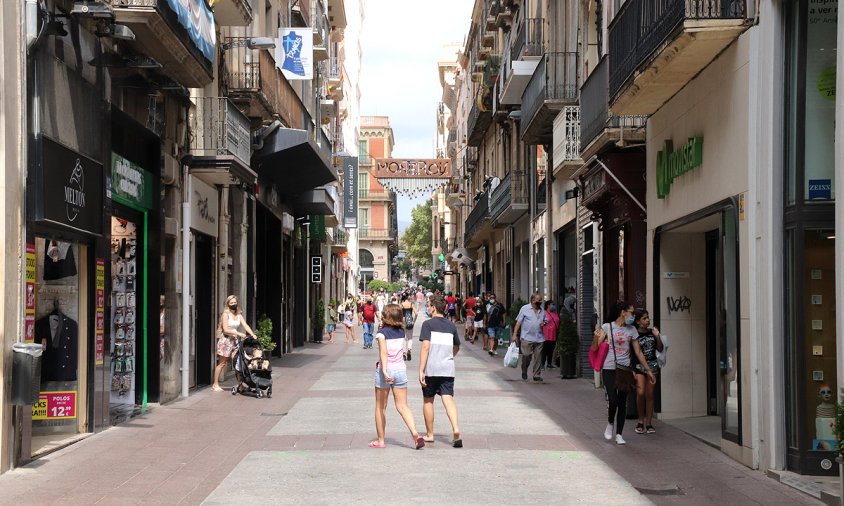 Imatge del carrer Monterols de Reus, a finals d'aquest mes d'agost