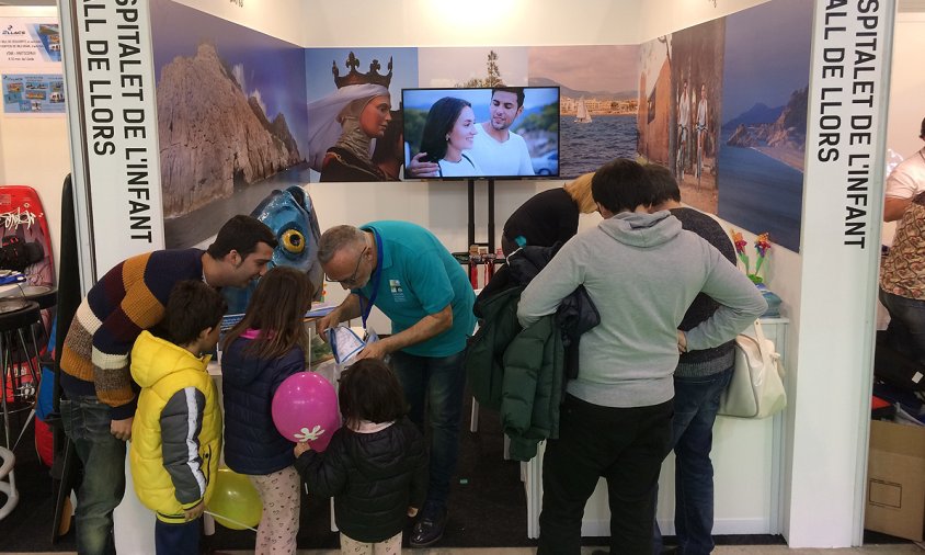 Imatge de l'estand promocional de Vandellòs i l'Hospitalet de l'Infant