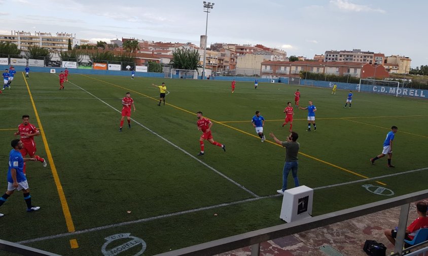 Imatge del partit disputat aquest passat dissabte entre el Morell i el Cambrils Unió