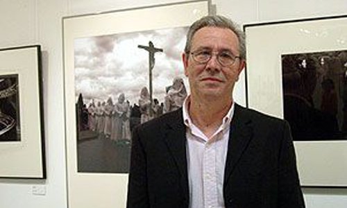 Joan Pastó en la inauguració d'una de les seves exposicions, el setembre de 2006