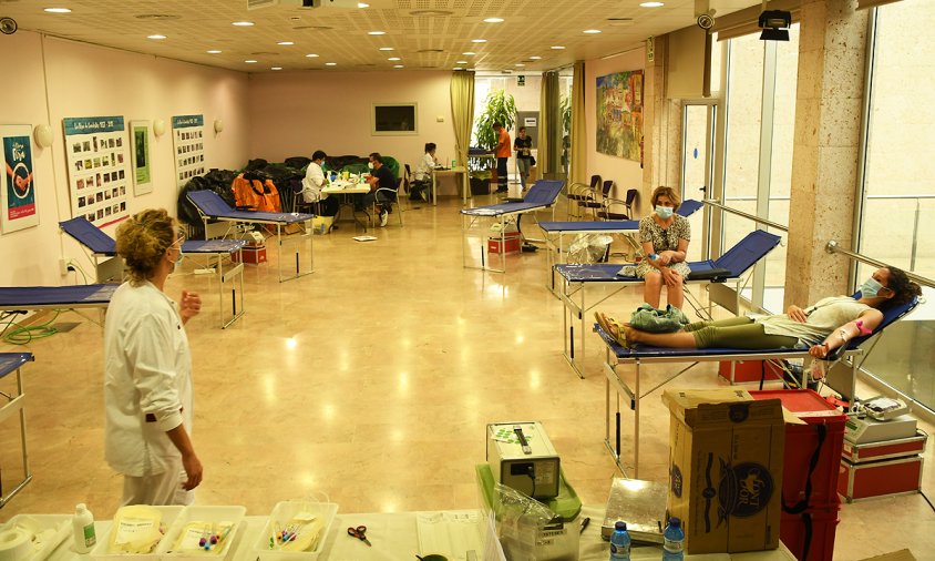 L'extracció de sang es va fer a la sala d'actes del Centre Cultural, aquest dilluns i dimarts a la tarda