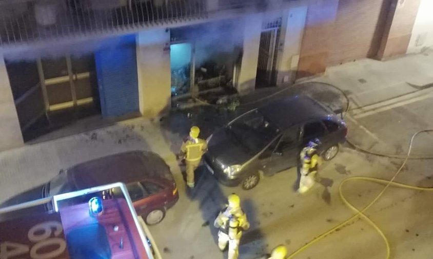 El local intervingut del carrer de Joan Maragall, 6, el dia de l'incendi, el passat 24 de febrer