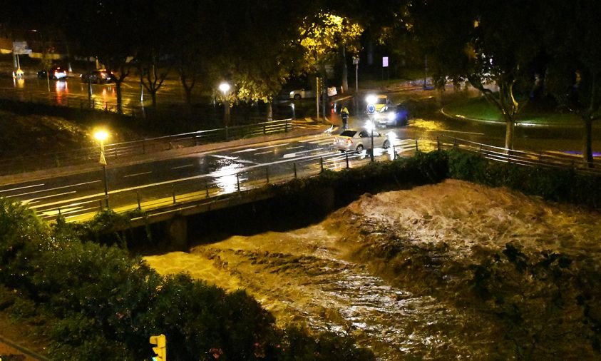 La riera d'Alforja va estar a punt de desbordar-se, ara fa una any