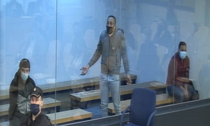 Captura de pantalla de la senyal institucional del segon principal acusat al judici del 17-A, Driss Oukabir, a l'Audiència Nacional