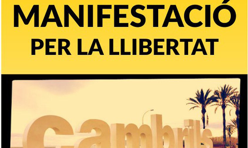 Cartell de la manifestació de demà