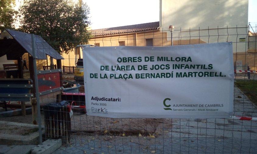 Imatge dels  treballs al parc